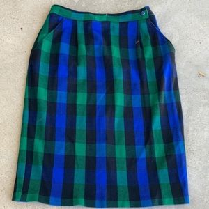 Rebecca Stessens Plaid Skirt